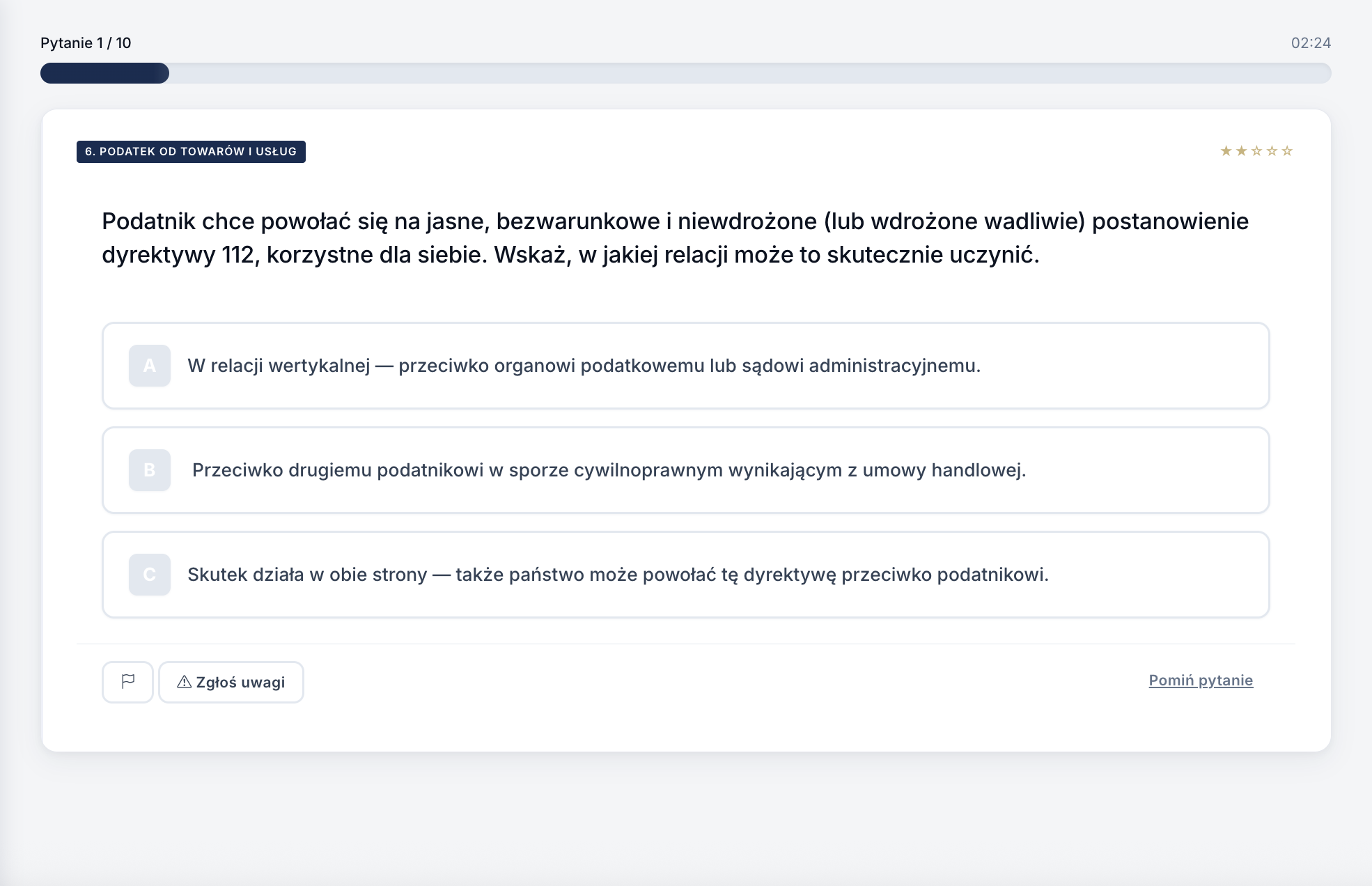 Screen: Testy i fiszki