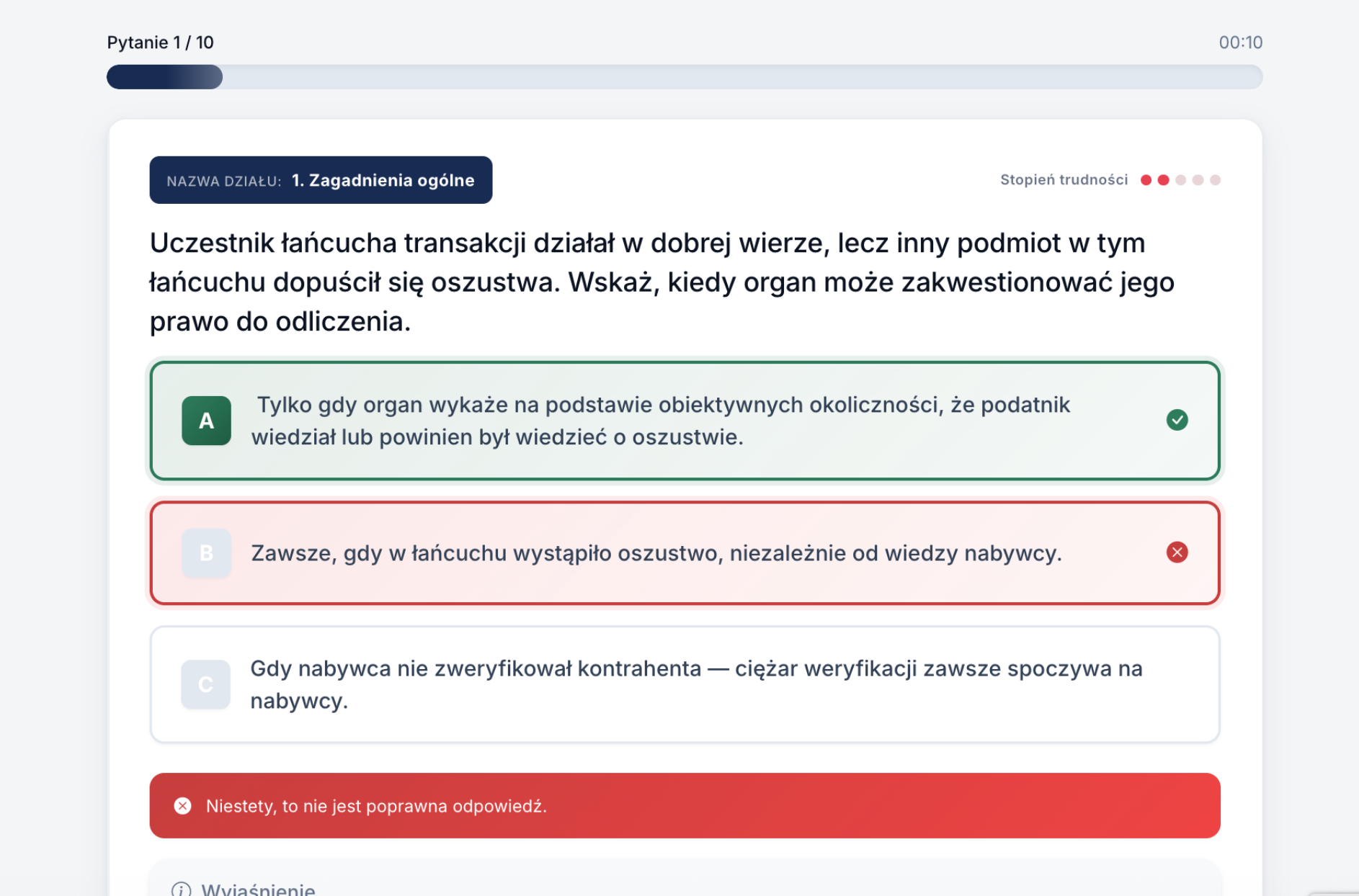 Screen: Testy i fiszki
